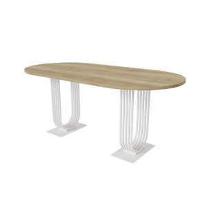 Обеденный стол ARFEO Duo 180 х 90 см, орех/белый