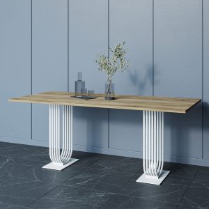 Обеденный стол ARFEO Duo орех/белый, 200 х 90 см