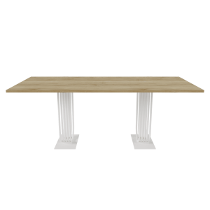 Обеденный стол ARFEO Duo орех/белый, 200 х 90 см