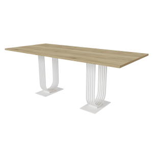 Обеденный стол ARFEO Duo орех/белый, 200 х 90 см