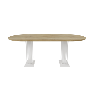 Обеденный стол ARFEO Duo 200 х 90 см, орех/белый
