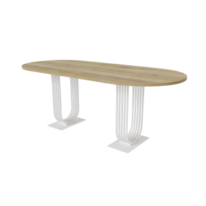 Обеденный стол ARFEO Duo 200 х 90 см, орех/белый