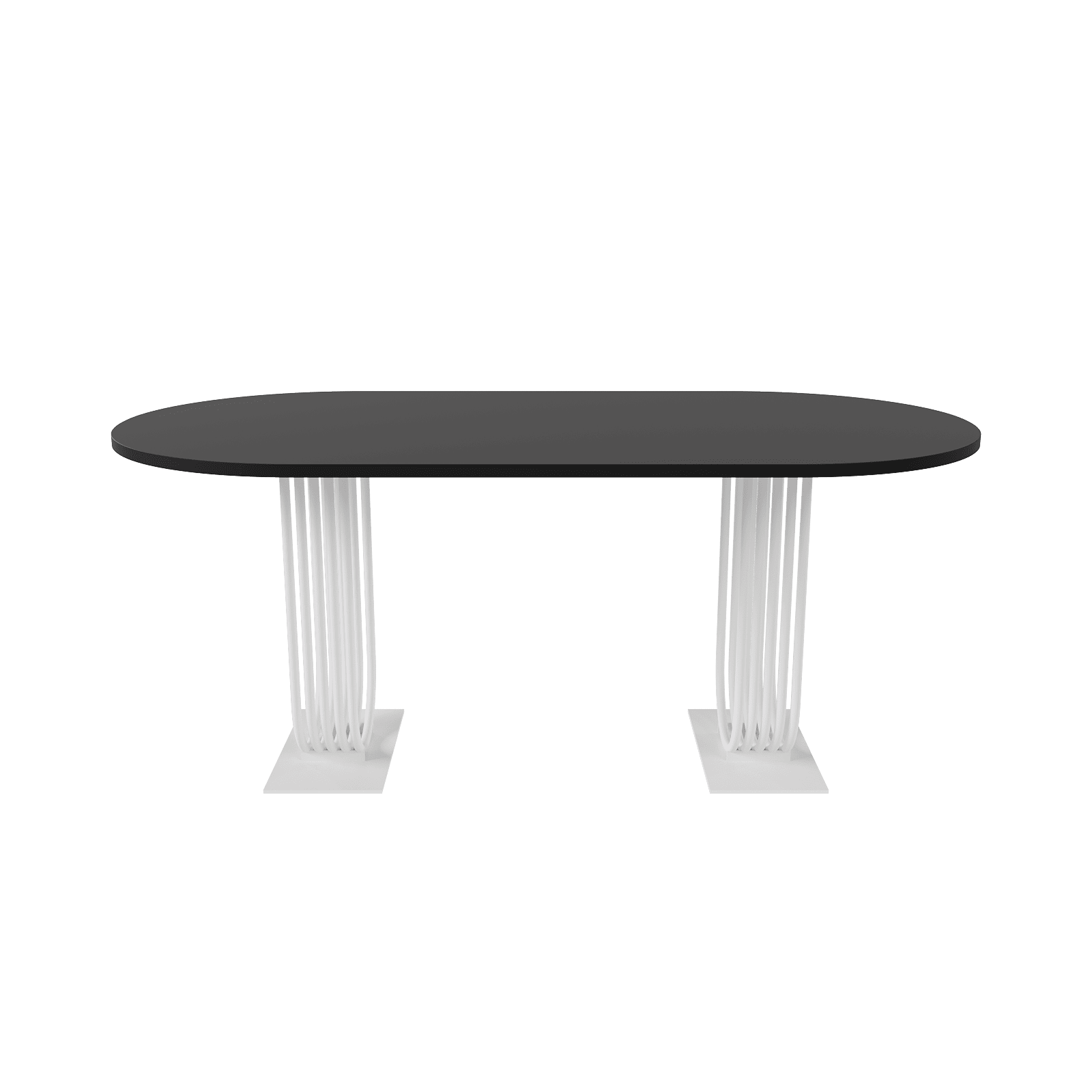 Обеденный стол ARFEO Duo 180 х 90 см, черный/белый