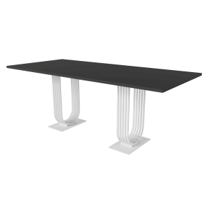 Обеденный стол ARFEO Duo черный/белый, 200 х 90 см