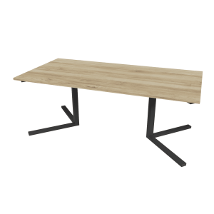 Рабочий стол PINGUM Duo орех/черный, 200 х 100 см