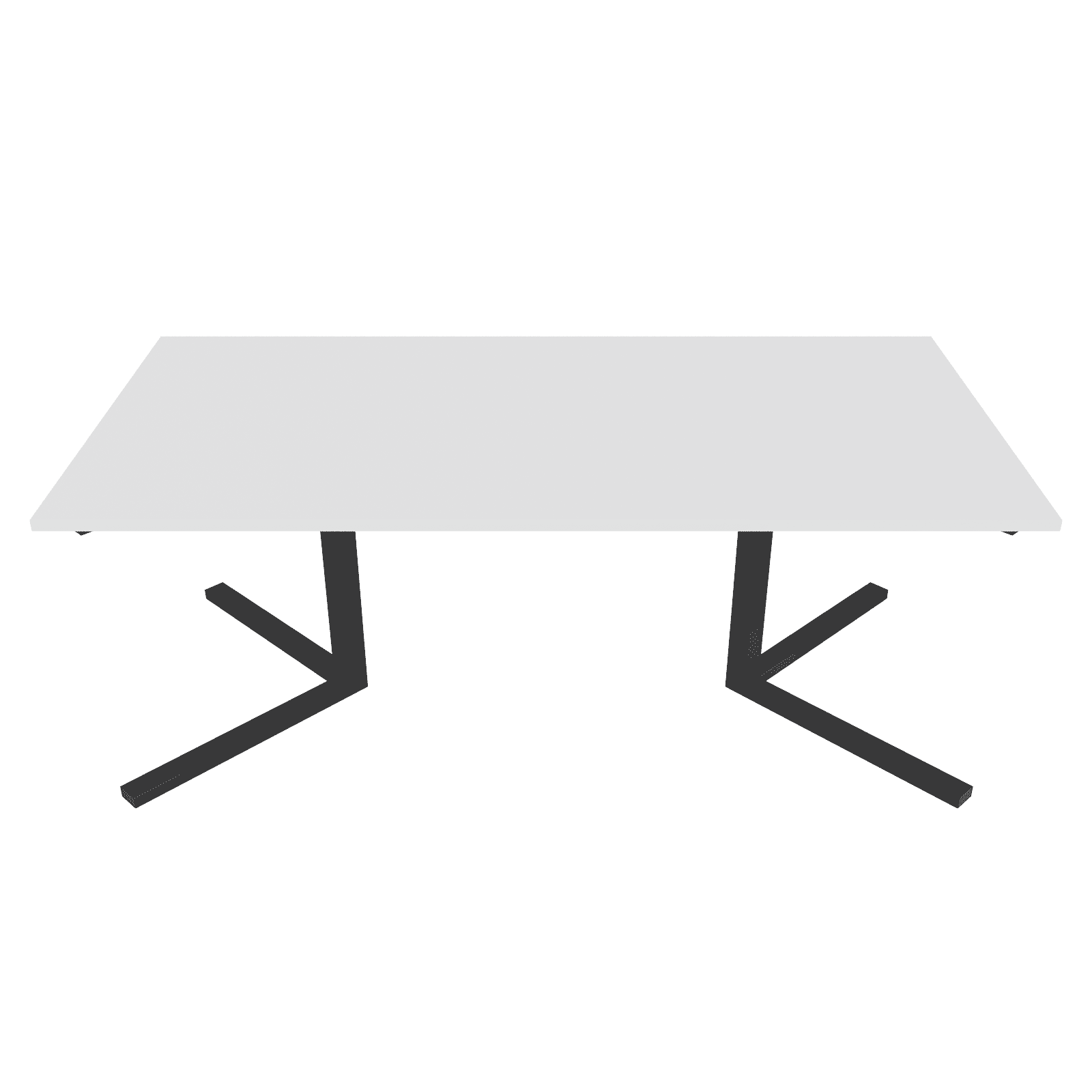 Рабочий стол PINGUM Duo белый/черный, 200 х 100 см