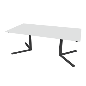 Рабочий стол PINGUM Duo белый/черный, 200 х 100 см