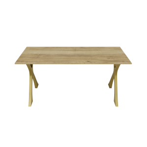 Обеденный стол TEYDOR 160 х 70 см, орех/золотой