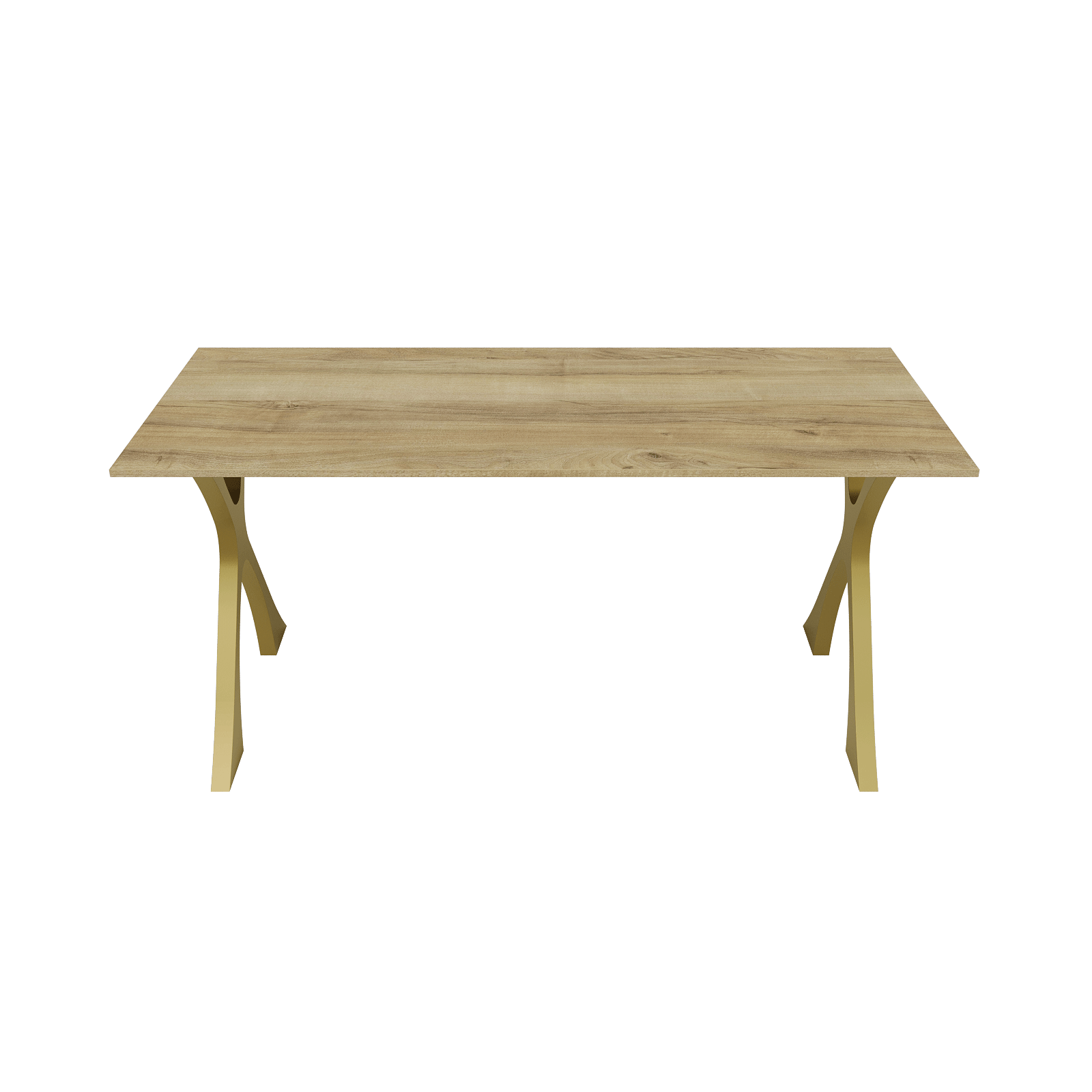 Обеденный стол TEYDOR 160 х 70 см, орех/золотой