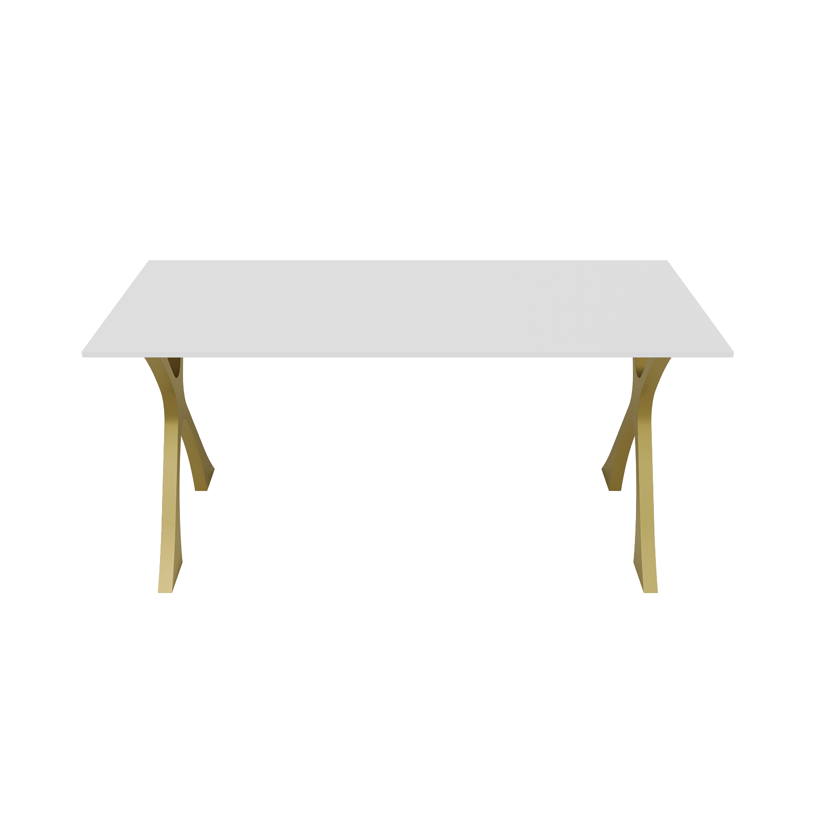 Обеденный стол TEYDOR 160 х 70 см, белый/золотой