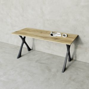 Обеденный стол TEYDOR 160 х 70 см, орех/черный