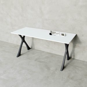 Обеденный стол TEYDOR 160 х 70 см, белый/черный