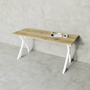 Обеденный стол TEYDOR 160 х 70 см, орех/белый