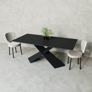 Обеденный стол LINBOW Wood 180 х 90 см, черный