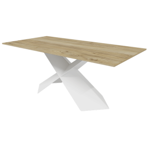 Обеденный стол LINBOW Wood 180 х 90 см, орех/белый