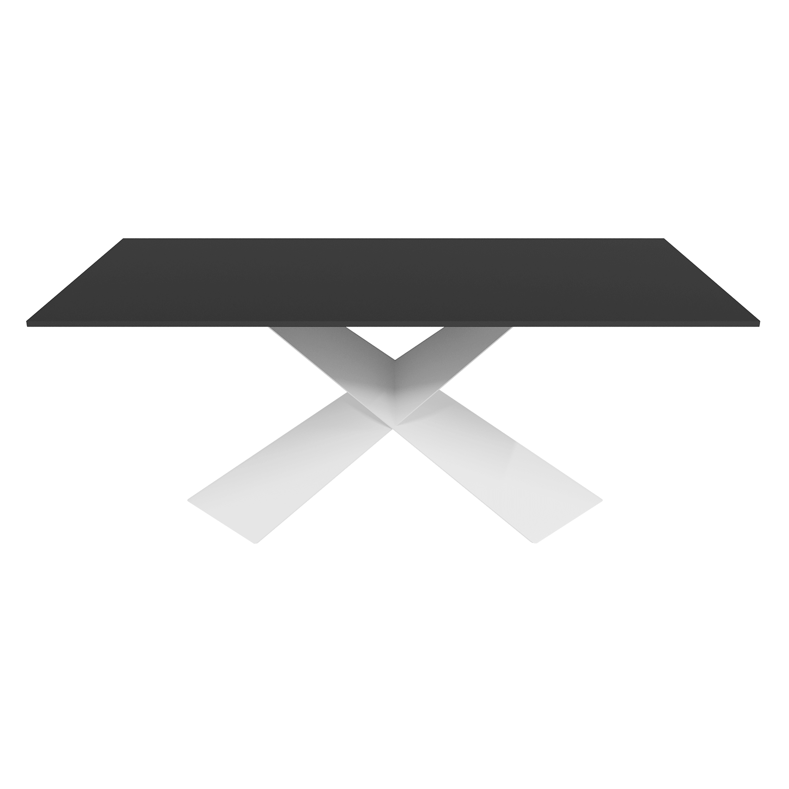 Обеденный стол LINBOW Wood 180 х 90 см, черный/белый