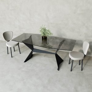 Обеденный стол TULIPSO 180 х 90 см, черный