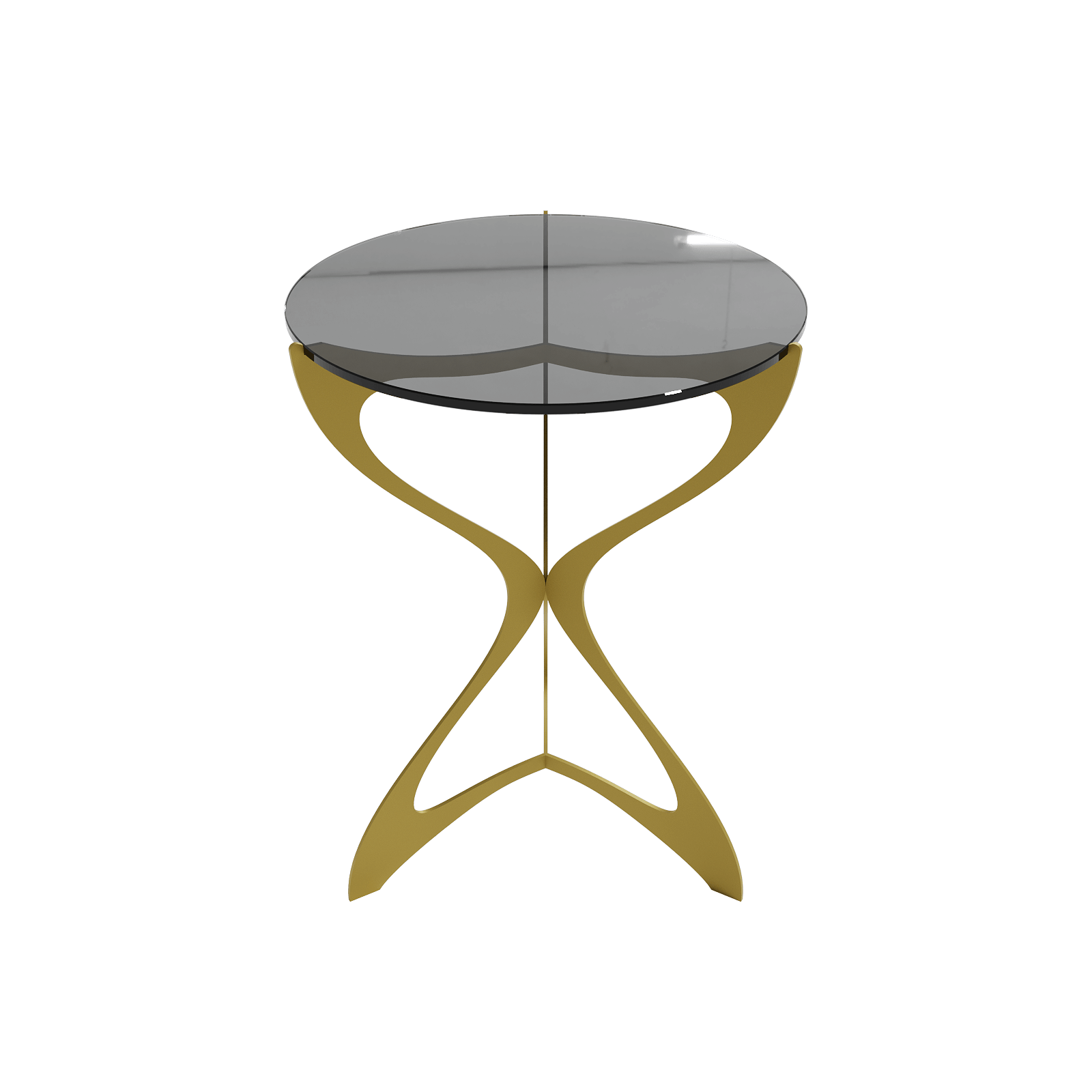 Журнальный стол SELMUS D40 см, черный/золотой