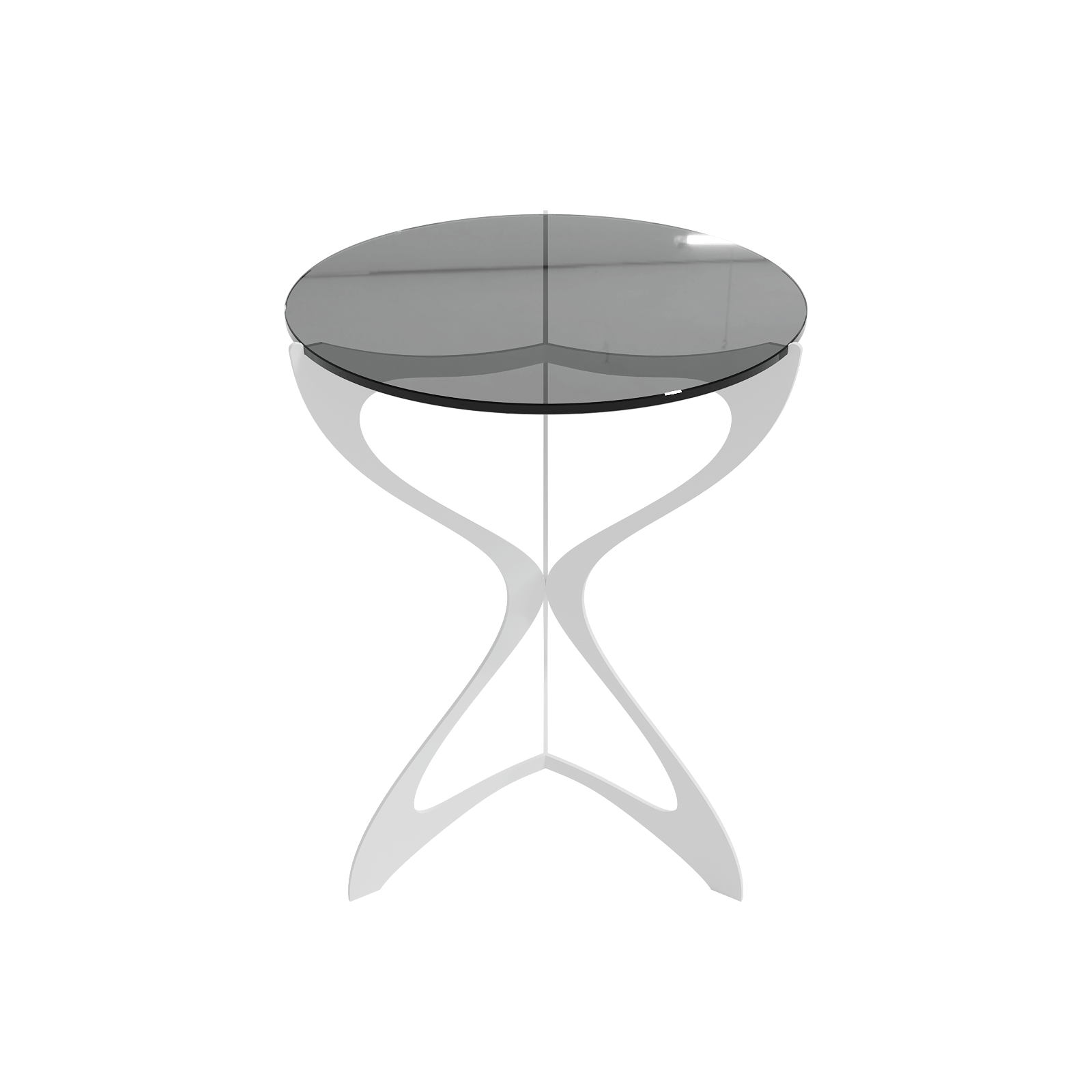 Журнальный стол SELMUS D40 см, черный/белый