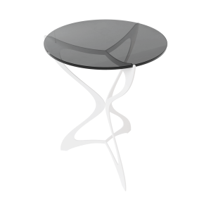 Журнальный стол SELMUS D40 см, черный/белый