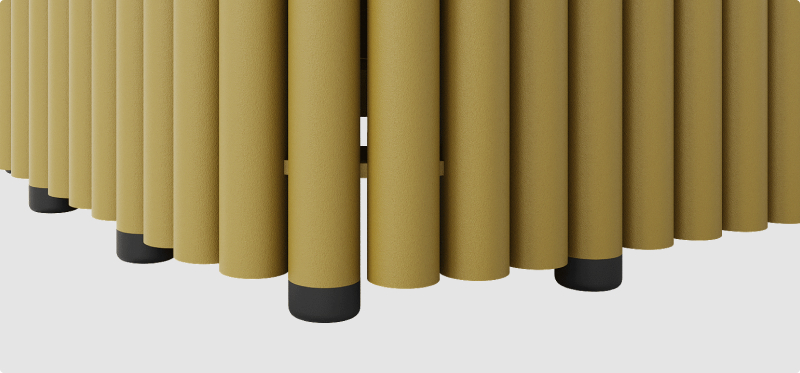 Прорезиненные ножки защищают пол от царапин и повреждений