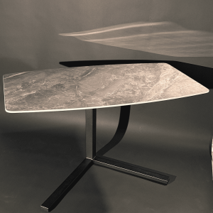 Рабочий стол PINGUM черный с керамогранитом, 120 х 71 см