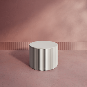 Журнальный столик TRUBIS Wood M D60 см, белый