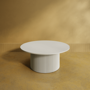 Журнальный столик TRUBIS Wood M D100 см, белый