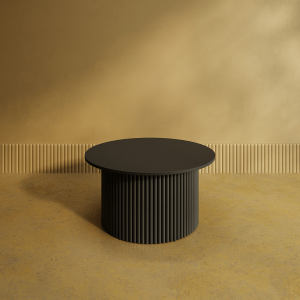 Журнальный столик TRUBIS Wood M D80 см, черный