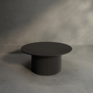 Журнальный столик TRUBIS Wood M D100 см, черный