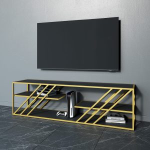Тумба LATTISO черный/золотой, 194.2 х 43.2 см