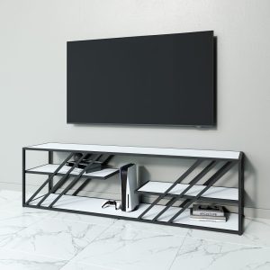 Тумба LATTISO белый/черный, 194.2 х 43.2 см