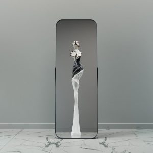 Зеркало в черной раме KUVINUM, 170 х 60 см