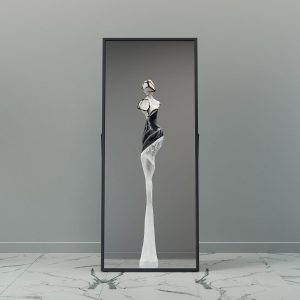 Зеркало в черной раме HALFEUM, 170 х 70 см