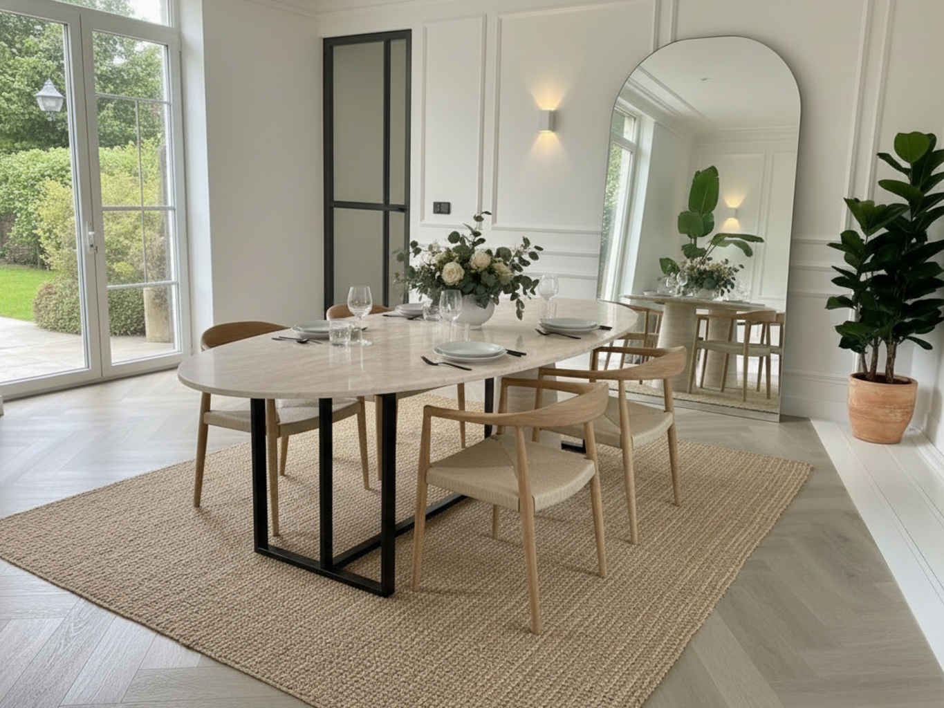 Круглые и овальные столы из камня