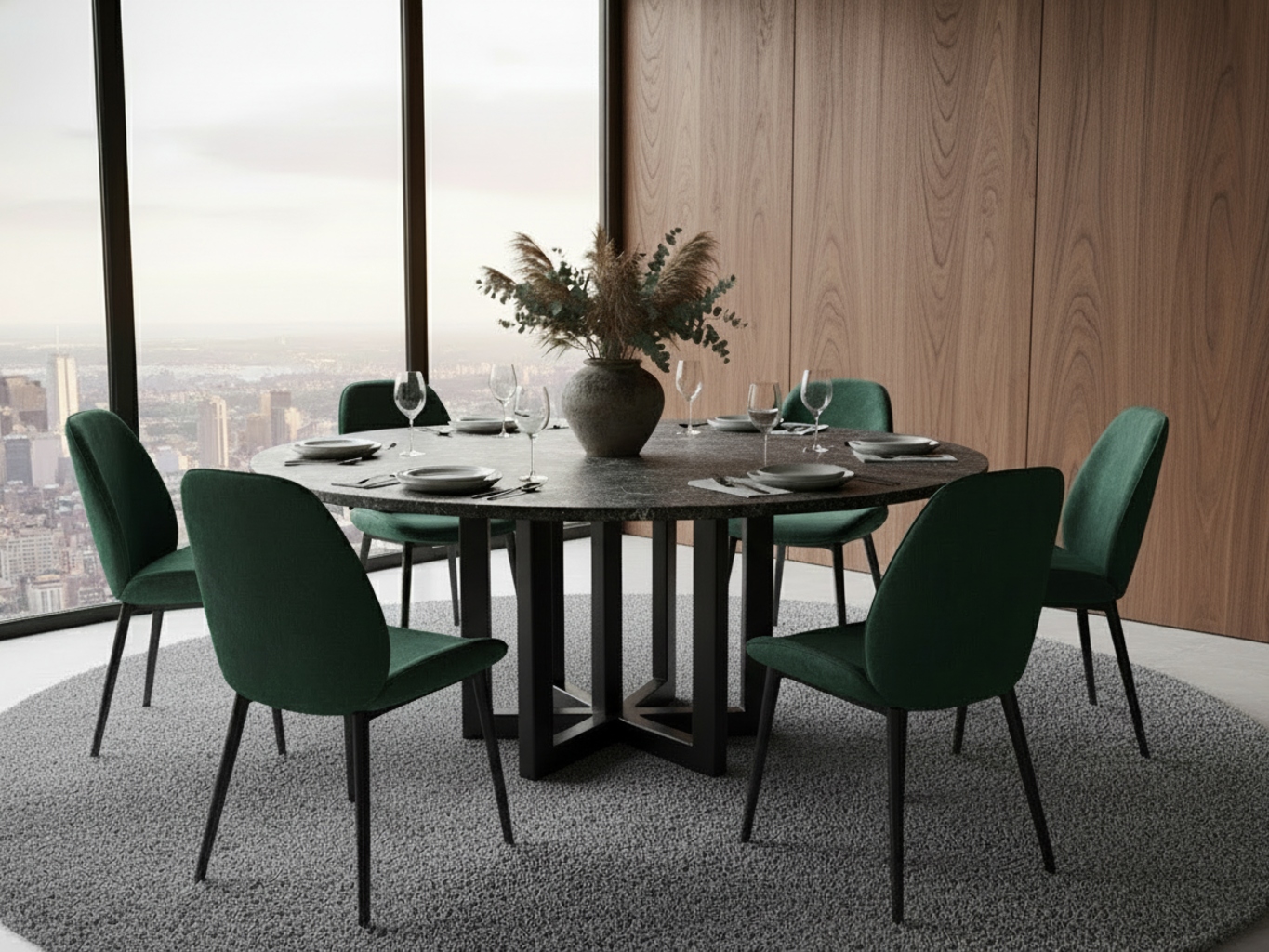 Обеденные столы из камня