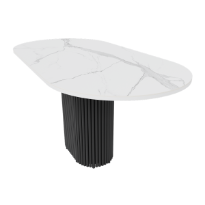 Обеденный стол черный TRUBIS Stone 160 х 80 см