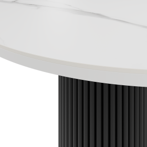 Обеденный стол чёрный TRUBIS Stone L D100 см