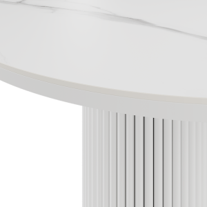 Обеденный стол белый TRUBIS Stone 160 х 80 см