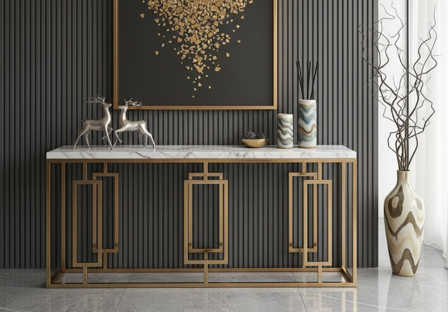 Керамические консоли и приставные столы