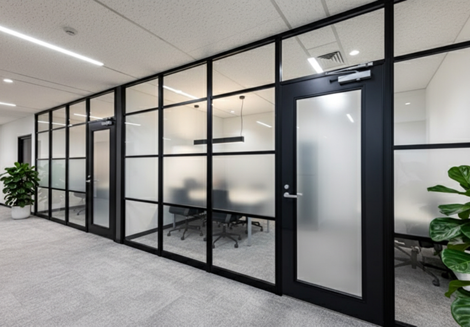 Перегородки с дверьми