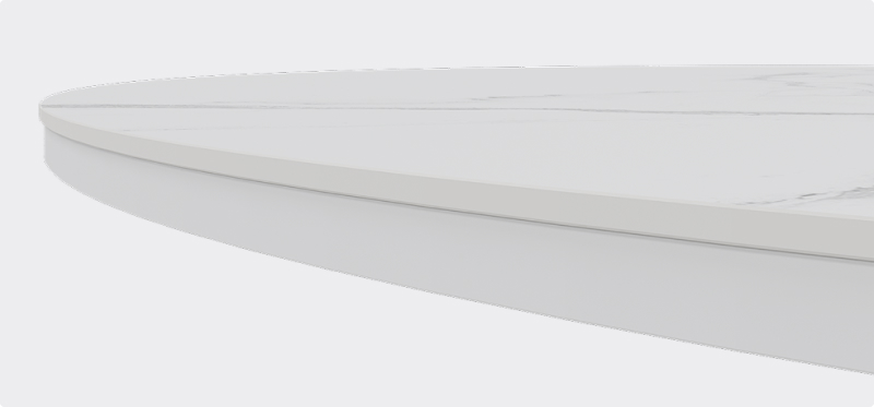 Обеденный стол белый TRUBIS Stone L D100 см