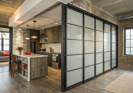 Матовое стекло с фрезеровкой