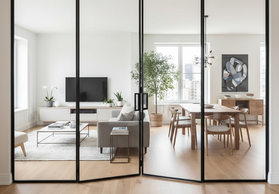 Распашные перегородки от GENGLASS — динамика света и пространства