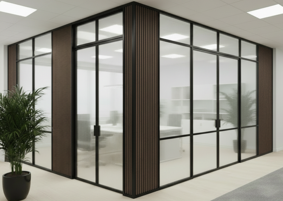 Перегородки с дверями