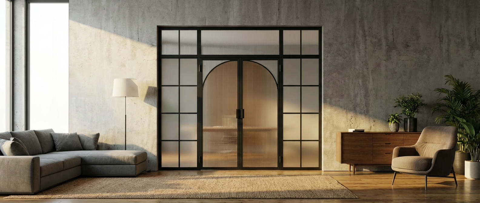 Перегородки с декоративным стеклом