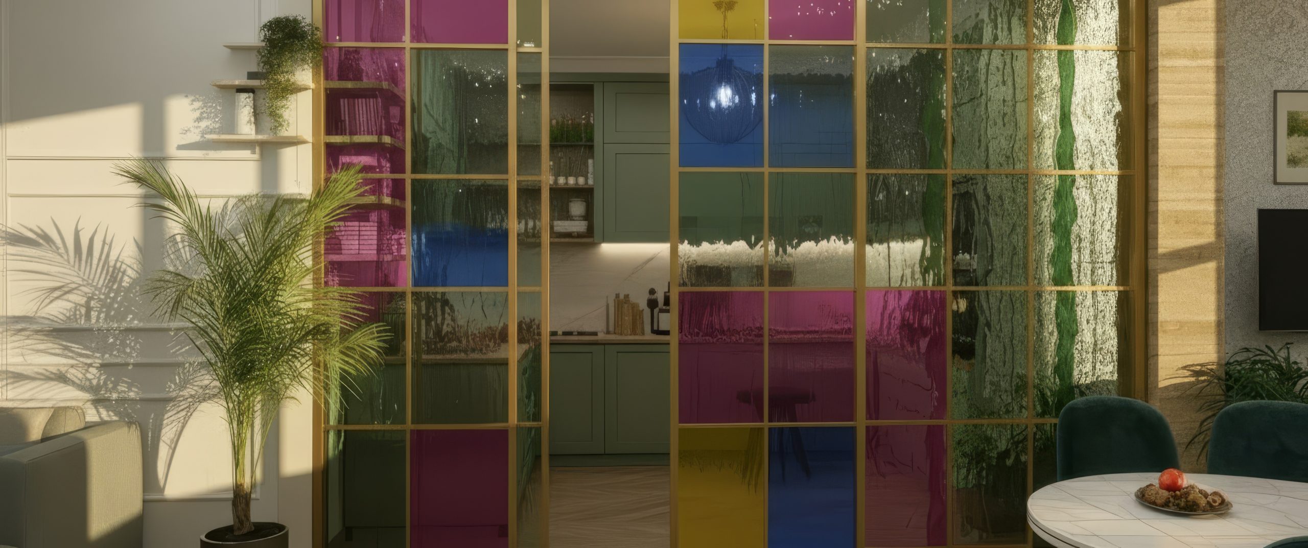 Цветные декоративные перегородки 