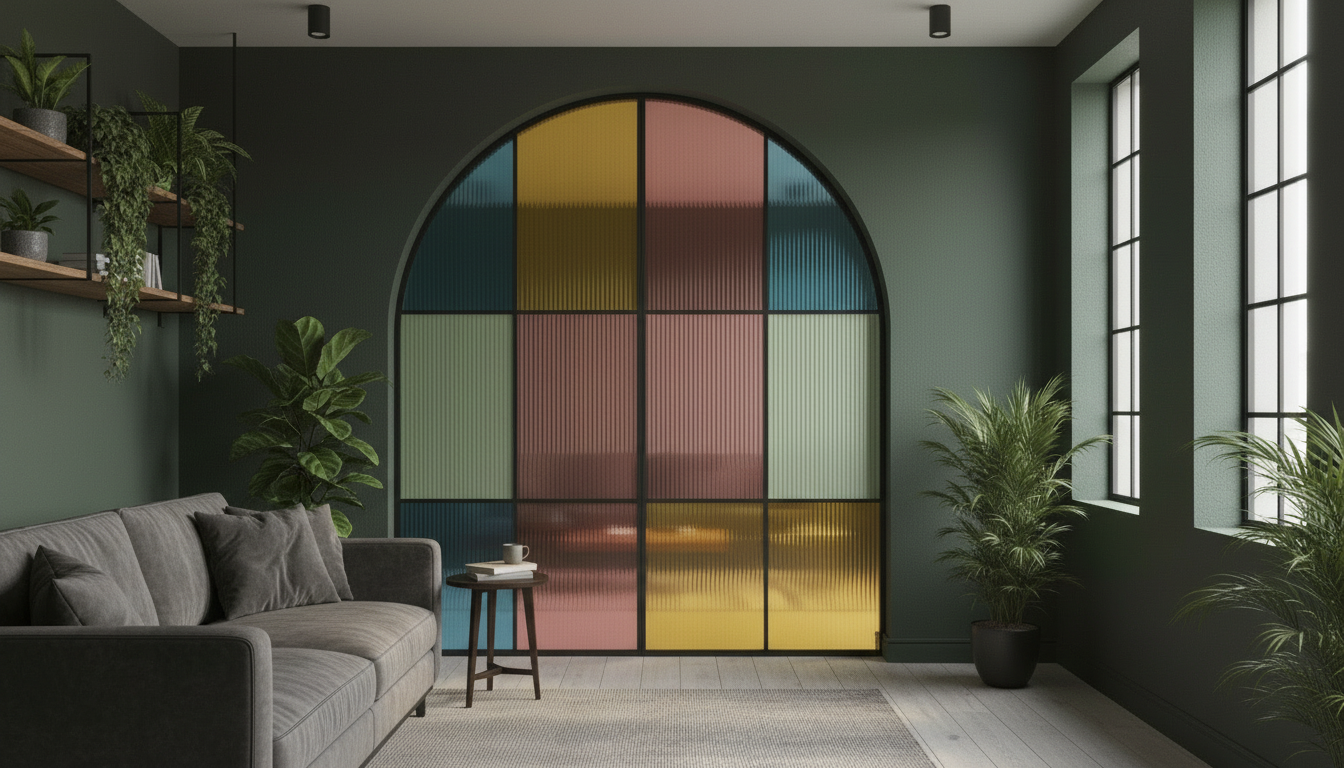 Арочные цветные перегородки