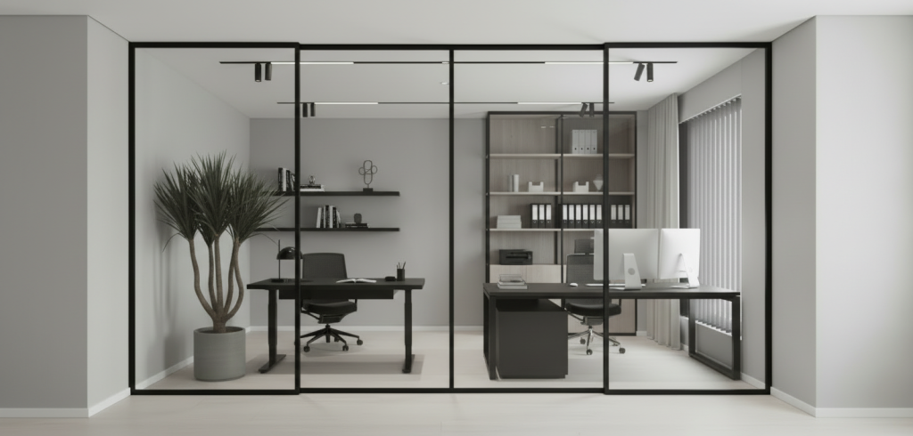 Комбинированные перегородки от GENGLASS — создаём стильные и функциональные пространства