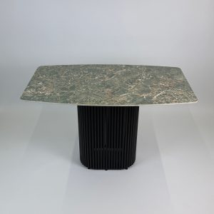 Обеденный стол TRUBIS черный с керамогранитом, 120 х 71.5 см